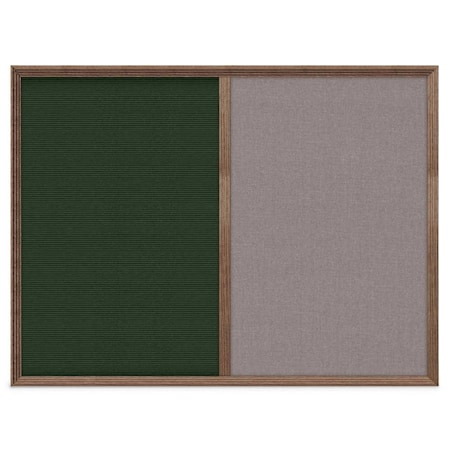 United Visual Products Enclosed Corkboard, 1 Door, 72"x36", 4" Fra UV3425-WHITE-FORBO